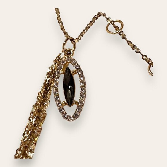 NY & Co Gold Tone Charm Necklace 26” Statement Eclectic Comment Gift EUC - Picture 8 of 16